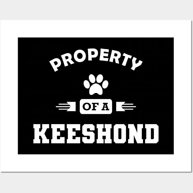 Keeshond dog - Property of a keeshond Wall Art by KC Happy Shop